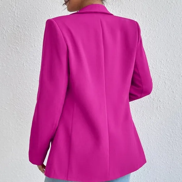 Pink Shawl Collar Blazer
