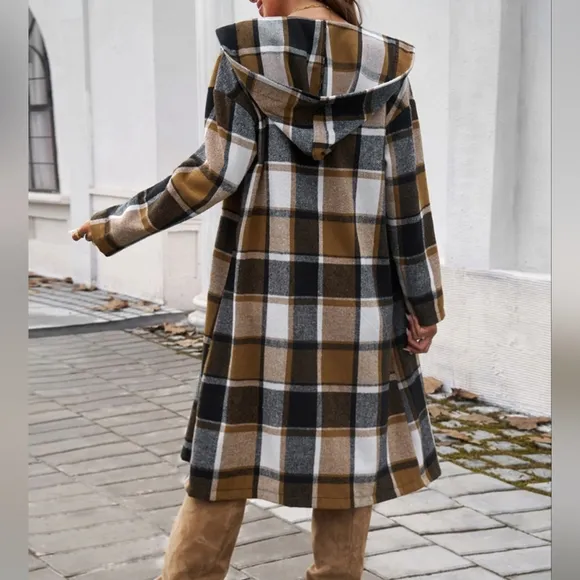Plaid Whisper Hooded Coat