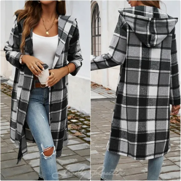 Plaid Whisper Hooded Coat