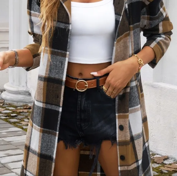 Plaid Whisper Hooded Coat