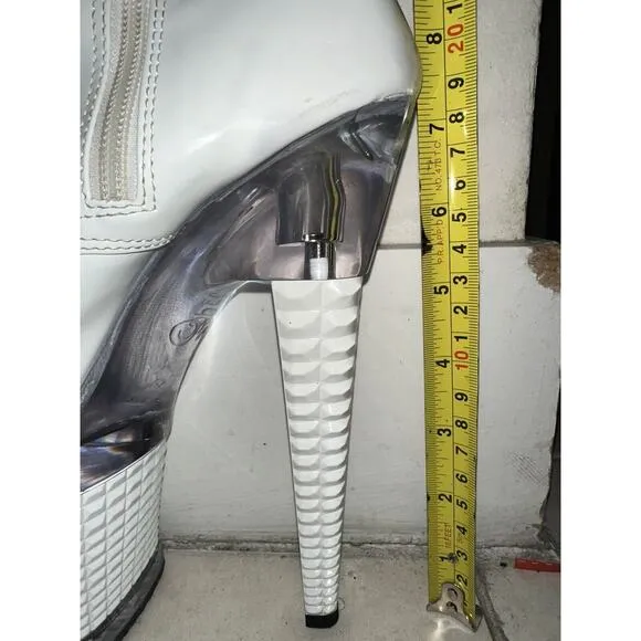 Pleaser Platform Boots SPECTATOR-1021 Front Lace Ankle High Dancer Boots Sz 7