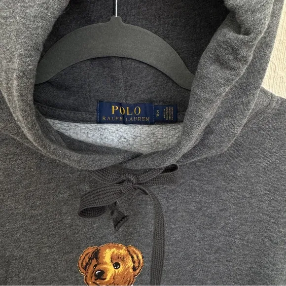 Polo Bear Fleece Hoodie Ralph Lauren   VTG bear