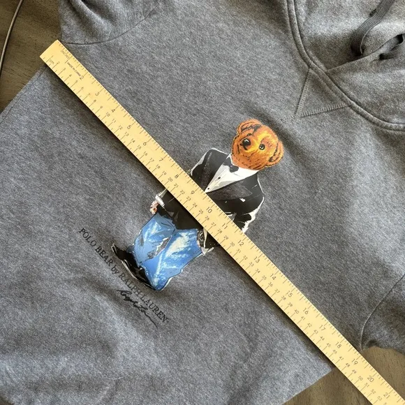 Polo Bear Fleece Hoodie Ralph Lauren   VTG bear