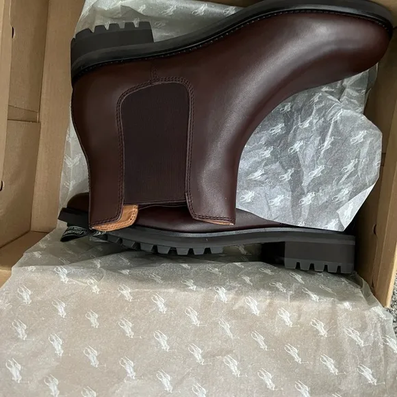 Polo by Ralph Lauren Men's Brown Leather Shoes