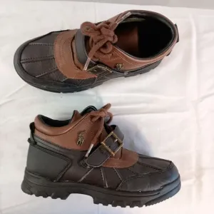 POLO RALPH LAUREN Boy's Dover Boot Chocolate Leather size 3
