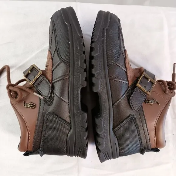 POLO RALPH LAUREN Boy's Dover Boot Chocolate Leather size 3