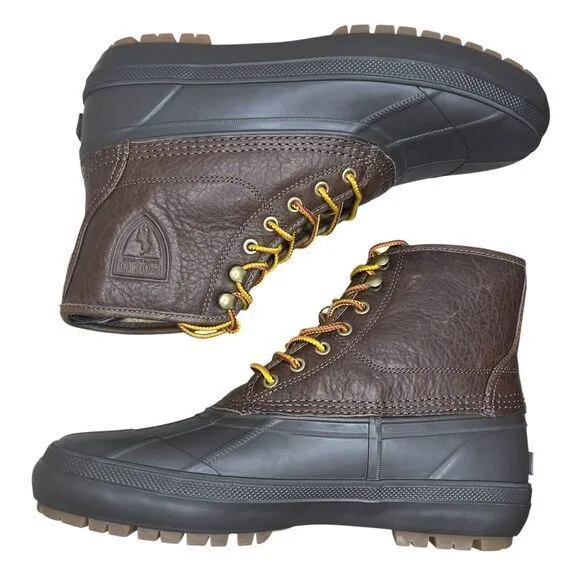 Polo Ralph Lauren Claus Lace Up Mens‎ Sherpa Lined Duck Boots Brown Size 9