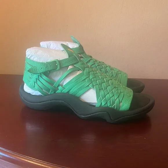 Polo Ralph Lauren Huarache TCH-SK-ATH Green Leather Sandals