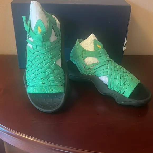 Polo Ralph Lauren Huarache TCH-SK-ATH Green Leather Sandals