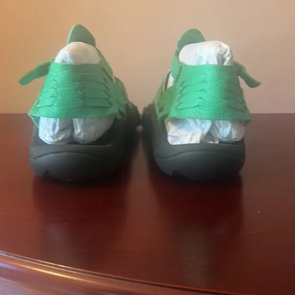 Polo Ralph Lauren Huarache TCH-SK-ATH Green Leather Sandals