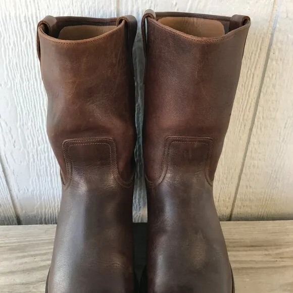 Polo Ralph Lauren Mens Brown Leather Western Wellington Hunting Work Boots 10 D