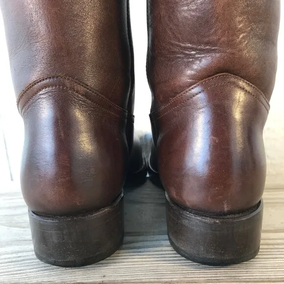 Polo Ralph Lauren Mens Brown Leather Western Wellington Hunting Work Boots 10 D