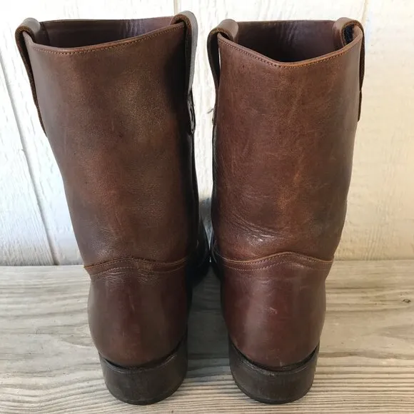 Polo Ralph Lauren Mens Brown Leather Western Wellington Hunting Work Boots 10 D