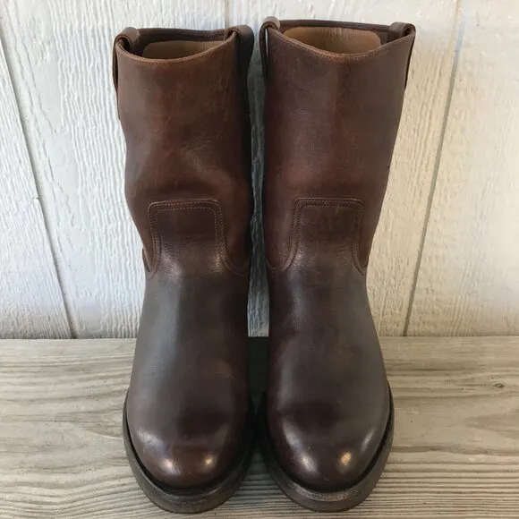 Polo Ralph Lauren Mens Brown Leather Western Wellington Hunting Work Boots 10 D