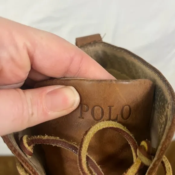 Polo Ralph Lauren Men’s Redmond Brown Leather Ranger High Top Boots- Size 9.5
