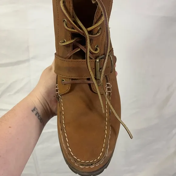Polo Ralph Lauren Men’s Redmond Brown Leather Ranger High Top Boots- Size 9.5