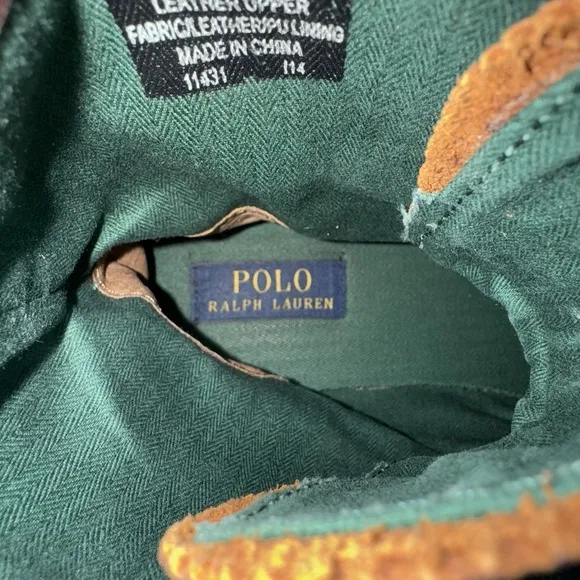Polo Ralph Lauren Sz 10.5 Whitsand Brown Leather Duck Work Boots‎ Ranger Lace Up