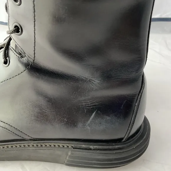 Prada 2TE129 Black Leather Half-Boot Men’s Size 8 US.