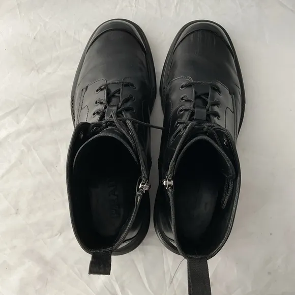 Prada 2TE129 Black Leather Half-Boot Men’s Size 8 US.
