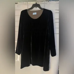 Prada Black Velvet Dress with Empire Waist