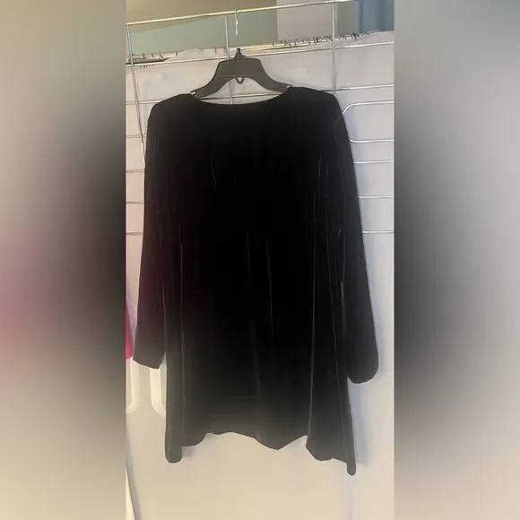 Prada Black Velvet Dress with Empire Waist