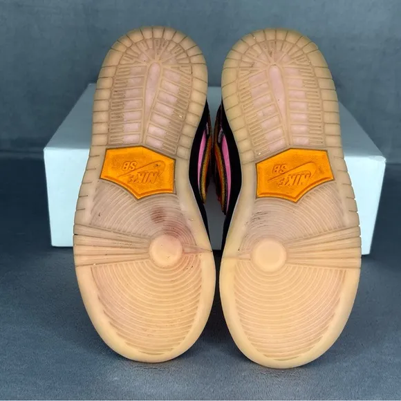 Pre Owned Powerpuff Girls Nike SB Dunk Low Pro Red Lotus Orange Size: 11C