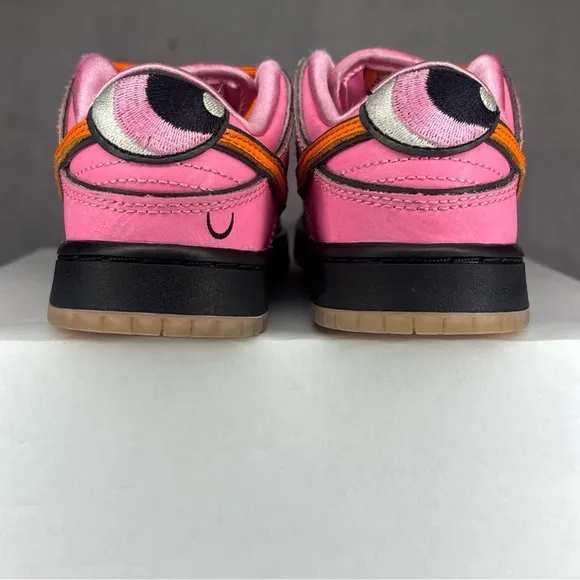 Pre Owned Powerpuff Girls Nike SB Dunk Low Pro Red Lotus Orange Size: 11C