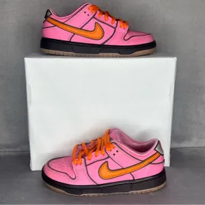 Pre Owned Powerpuff Girls Nike SB Dunk Low Pro Red Lotus Orange Size: 11C