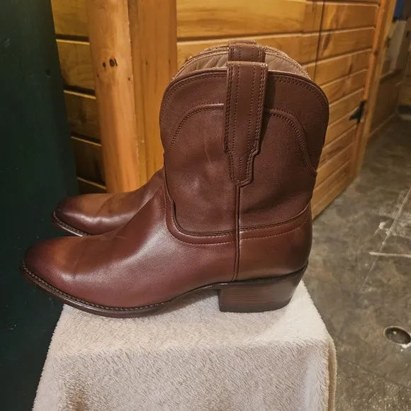 Preowned Tecovas The PENNY Leather  Boot Women Sz 10.5 B In BOURBON CALF