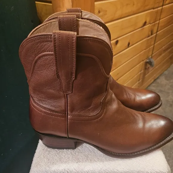 Preowned Tecovas The PENNY Leather  Boot Women Sz 10.5 B In BOURBON CALF