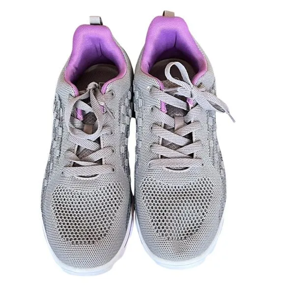 Propet TravelActiv Axial Sneakers Womens 10 4E Gray Purple Mesh Cushioned Shoes
