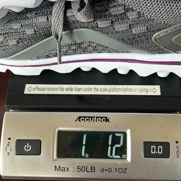 Propet TravelActiv Axial Sneakers Womens 10 4E Gray Purple Mesh Cushioned Shoes