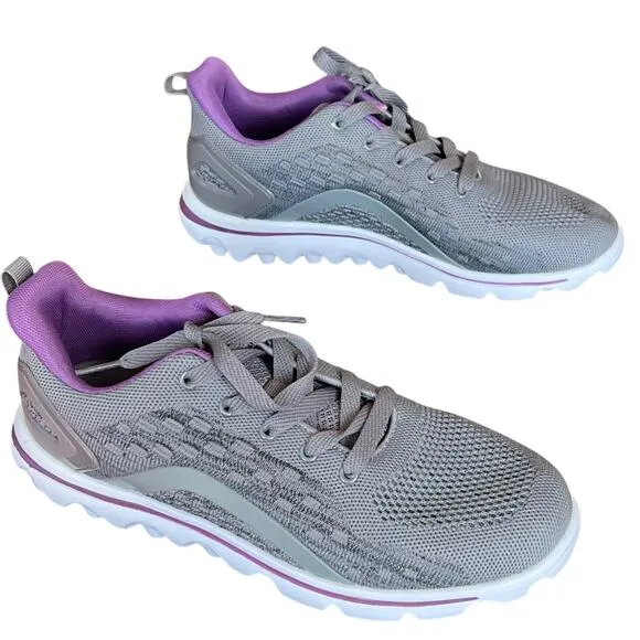 Propet TravelActiv Axial Sneakers Womens 10 4E Gray Purple Mesh Cushioned Shoes