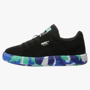 Puma Kids' Black and Blue Suede Shoes