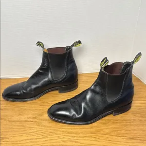 R. M. WILLIAMS Men's Black Leather Chelsea Boots Made in Australia Size 10.5