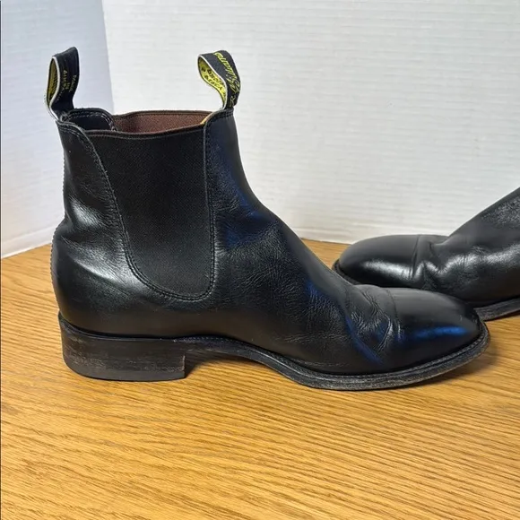 R. M. WILLIAMS Men's Black Leather Chelsea Boots Made in Australia Size 10.5