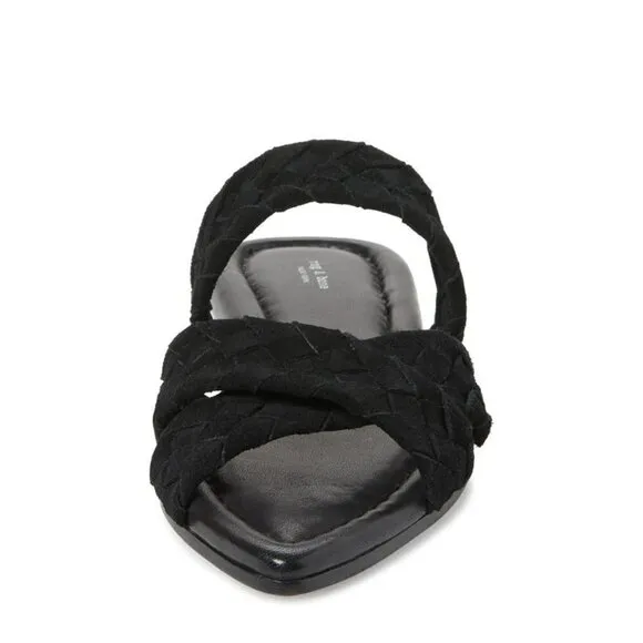 Rag &amp; Bone Lewis Pointed Toe Suede Sandal Black Womens Size 8