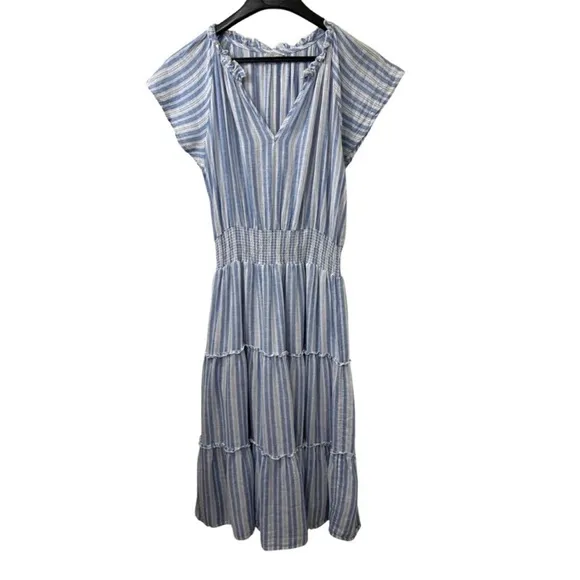 Rails Amelia Dress New Haven Stripe Midi Dress