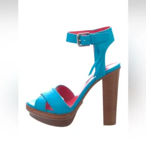 Ralph Lauren Collection Leather blue sandals.  Size 8.5 . Made in Italy