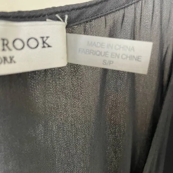 Ramy Brook Black Dress Size S – Lace Cut-Out Ruffle Hem LBD Whimsigoth Fairy