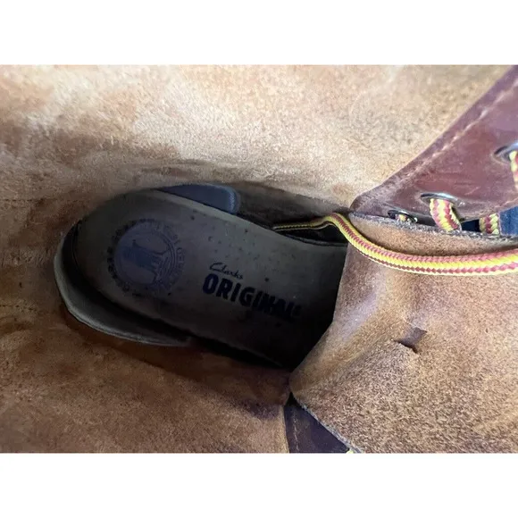 Rare Clarks Originals Desert Mali Boots Leather US 8.5 Size Men’s