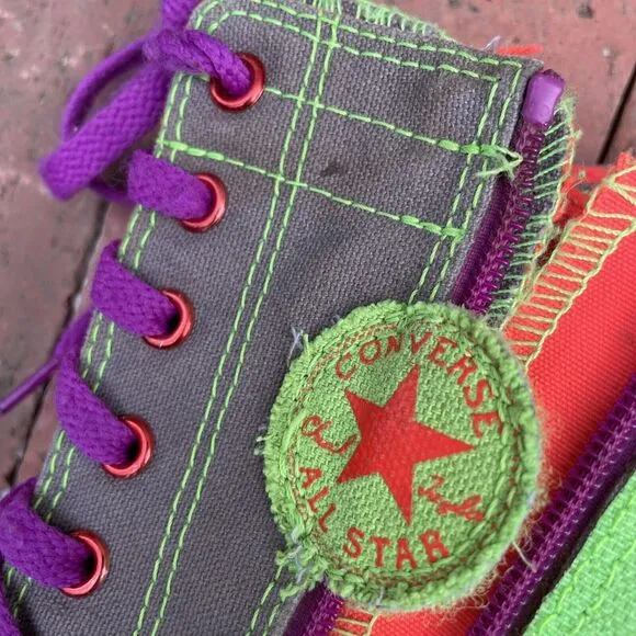 RARE Converse All Star Calf High Tall Extra X-Hi Junior 10.5 Neon Skate Sneakers