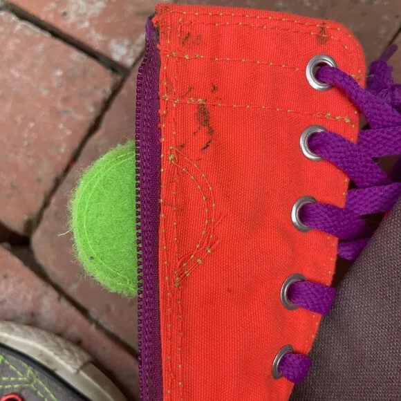 RARE Converse All Star Calf High Tall Extra X-Hi Junior 10.5 Neon Skate Sneakers