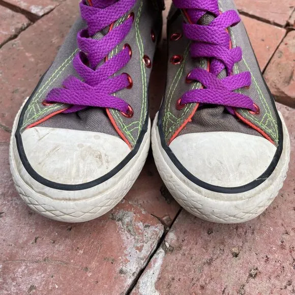 RARE Converse All Star Calf High Tall Extra X-Hi Junior 10.5 Neon Skate Sneakers