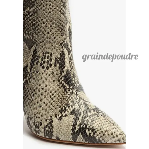 Rare! Schutz Maryana Snakeskin Python Knee- Hi Leather Pull-On Boots 10