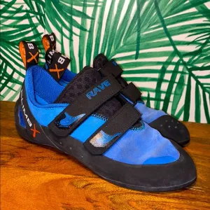 RAVE Climb X Black/Blue Suede Rock Climbing Shoes Men’s 9