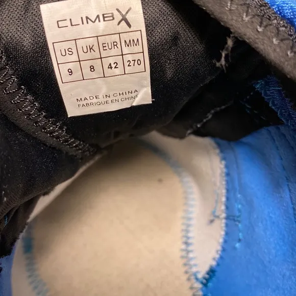 RAVE Climb X Black/Blue Suede Rock Climbing Shoes Men’s 9