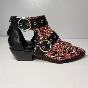 Rebecca Minkoff Kianna Cutout women Floral Bootie shoes Size 5.5 New