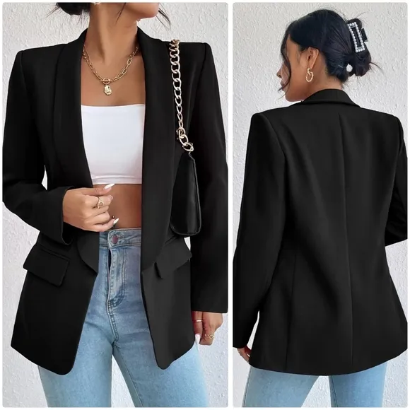Red Shawl Collar Blazer