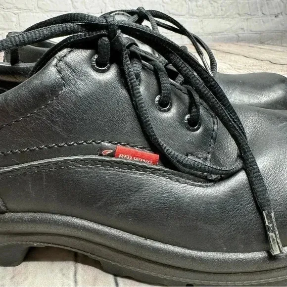 Red Wing 133 Mens Size 9.5 D Black Leather Laces Ankle Casual Work Boots